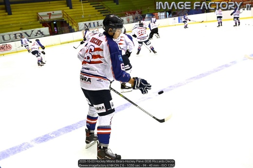 2020-10-03 Hockey Milano Bears-Hockey Pieve 0036 Riccardo Decisi